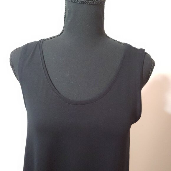 EILEEN FISHER STRETCH ASYMETRICAL TANK TUNIC - Picture 2 of 7